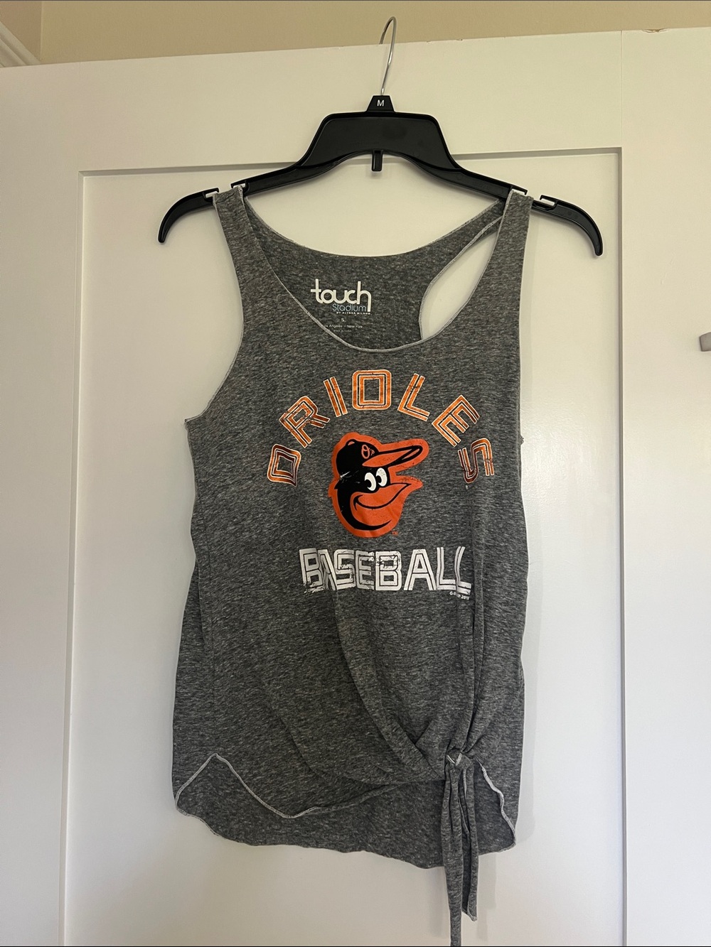 Baltimore Orioles Gray Tie-Front Tank Top